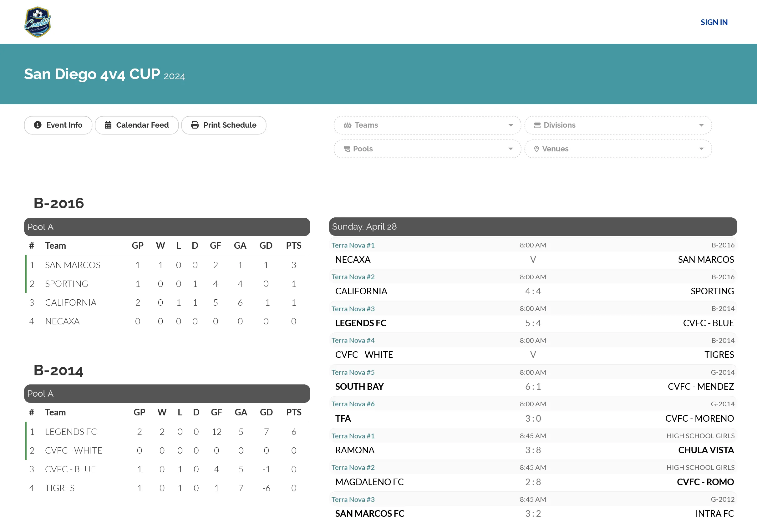Screenshot featuring schedule customization and colors